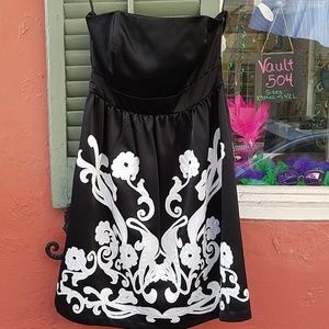 Black and white party dress